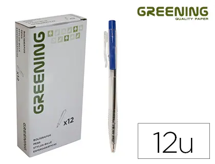 Imagen Boligrafo greening azul retractil