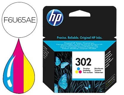 Imagen Ink-jet hp 302 deskjet 1110 / 2130 / 3630 officejet 3830 / 4650 envy 4520 tricolor 165 pag