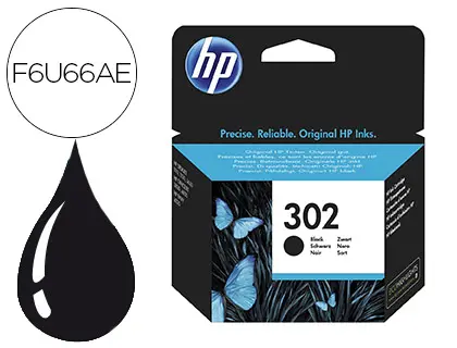 Imagen Ink-jet hp 302 deskjet 1110 / 2130 / 3630 officejet 3830 / 4650 envy 4520 negro 190 pag