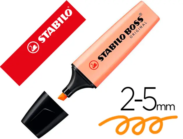 Imagen Rotulador stabilo boss fluorescente 70 pastel naranja palido