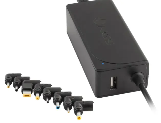 Imagen Adaptador de corriente ngs automatic 90w con 9 adaptadores y salida usb 2a