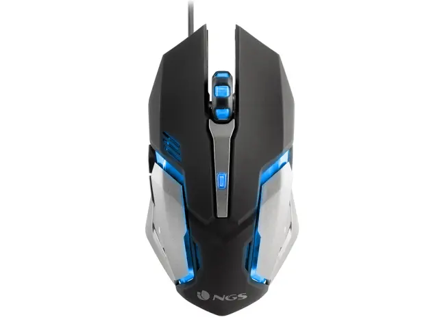 Imagen Raton ngs gaming gmx-100 optico 1000/1200/1800/2400 dpi 6 botones led 7 colores 2,4 ghz