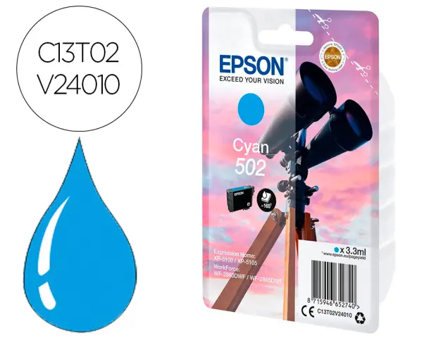 Imagen Ink-jet epson singlepack cian 502 ink