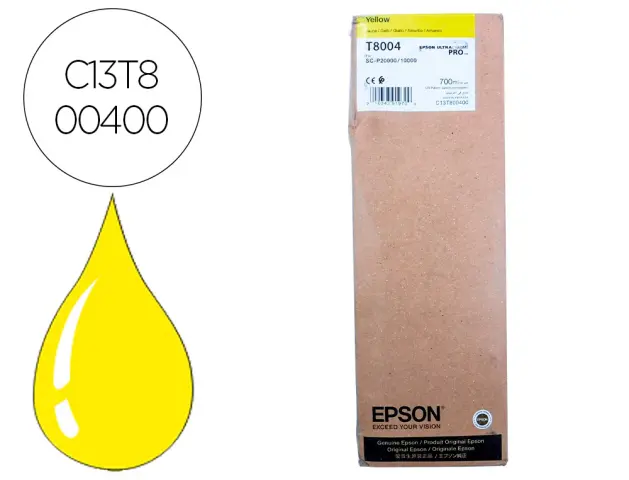 Imagen Ink-jet epson singlepack amarillo t800400 ultrachrome pro 700ml