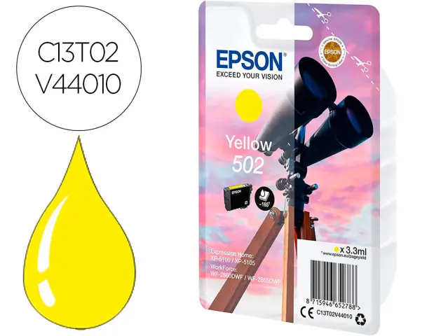 Imagen Ink-jet epson singlepack amarillo 502 ink