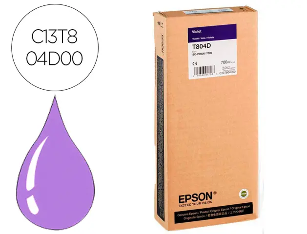 Imagen Ink-jet epson gf surecolor serie sc-p violeta ultrachrome hdx/hd 700ml