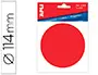 Imagen Etiqueta adhesiva apli 11909 vinilo rojo sealizacion cristales 114 mm diametro blister de 1 unidad 2