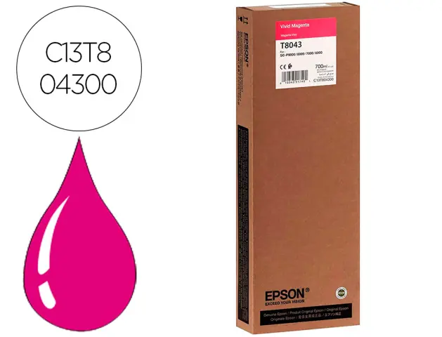 Imagen Ink-jet epson gf surecolor serie sc-p vivid magenta ultrachrome hdx/hd 700ml