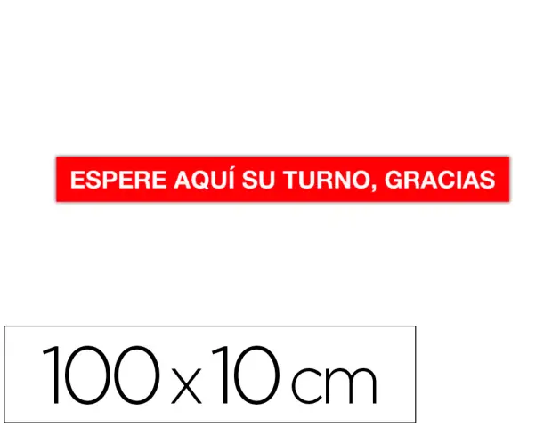 Imagen Cinta de sealizacion adhesiva apli espere su turno 100 x 10 cm