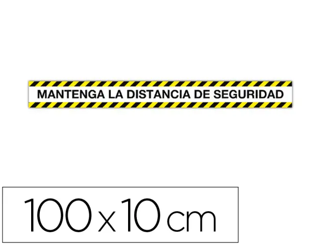 Imagen Cinta de sealizacion adhesiva apli mantenga la distancia 100 x 10 cm