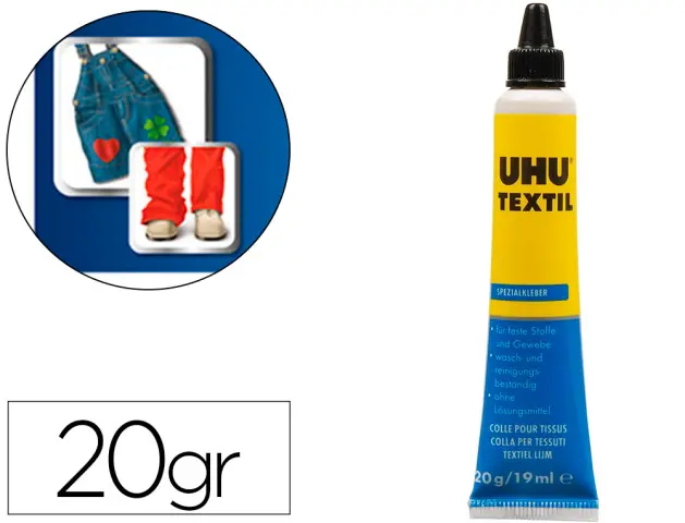 Imagen Pegamento uhu especial textil tubo 20 gr en blister