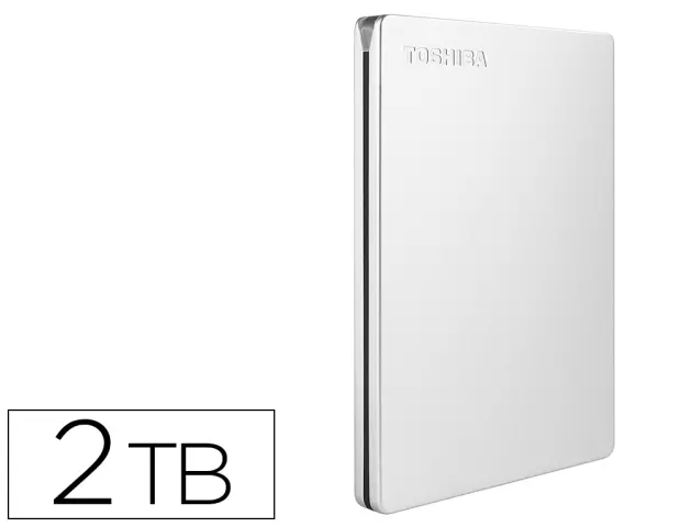 Imagen Disco duro externo toshiba canvio slim hdd 2,50" 5.000 mbit/s usb 3.0 2 tb color blanco