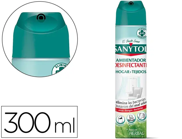 Imagen Ambientador sanytol desinfectante para hogar y tejidos spray bote de 300 ml