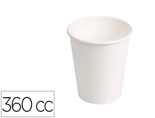 Imagen Vaso de carton biodegradable blanco 360 cc paquete de 40 unidades