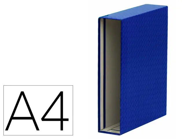 Imagen Caja archivador de palanca carton forrado elba din a4 lomo 85 mm azul