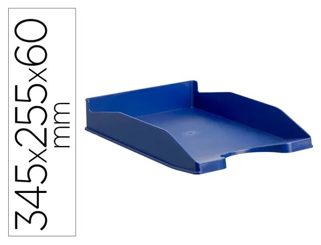 Imagen Bandeja sobremesa archivo 2000 antimicrobiana sanitized plastico azul apilable 3 posiciones para formatos din