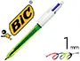 Imagen Boligrafo bic cuatro colores azul / negro / rojo / amarillo fluor punta media 1 mm 2