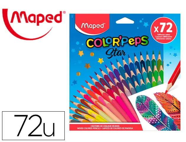 Imagen Lapices de colores maped color peps star caja de 72 colores surtidos