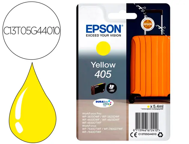 Imagen Ink-jet epson 405 wf-3820dwf / wf-4820dwf / wf-7830dtwf / wf-7840dtwf amarillo