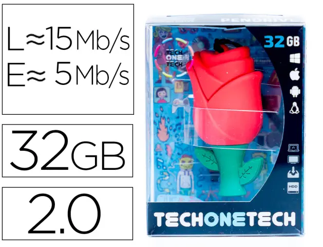 Imagen Memoria usb tech on tech rosa one 32 gb