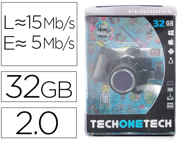 Imagen Memoria usb tech on tech camara fotos the perfect one 32 gb