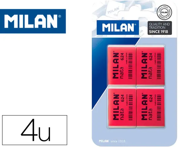 Imagen Goma milan nata 624 blister de 4 unidades