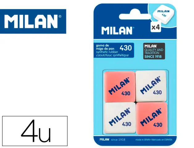 Imagen Goma milan 430 blister de 4 unidades