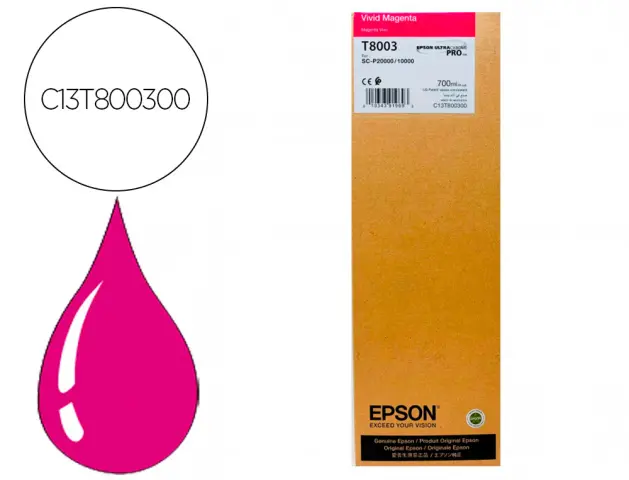 Imagen Ink-jet epson singlepack vivid magenta t800300 ultrachrome pro 700ml
