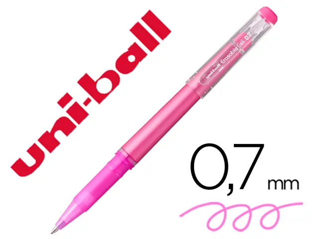 Imagen Rotulador uni-ball roller uf-222 tinta gel borrable 0,7 mm rosa