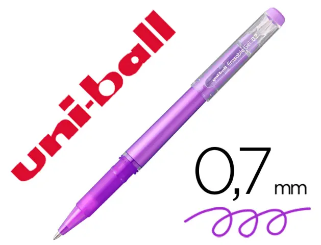 Imagen Rotulador uni-ball roller uf-222 tinta gel borrable 0,7 mm violeta