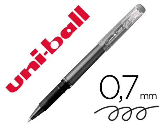 Imagen Rotulador uni-ball roller uf-222 tinta gel borrable 0,7 mm negro