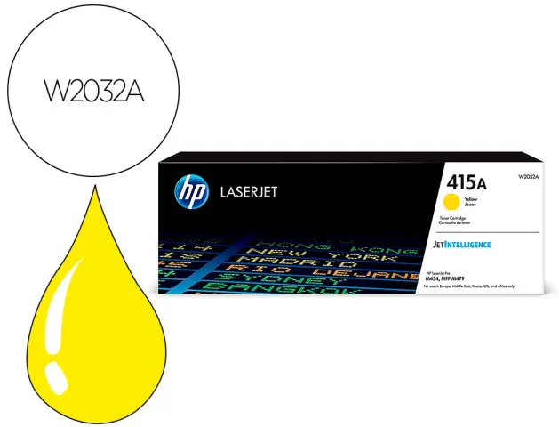 Imagen Toner hp 415a para hp color laserjet pro m454 mfp m479 amarillo 2100p