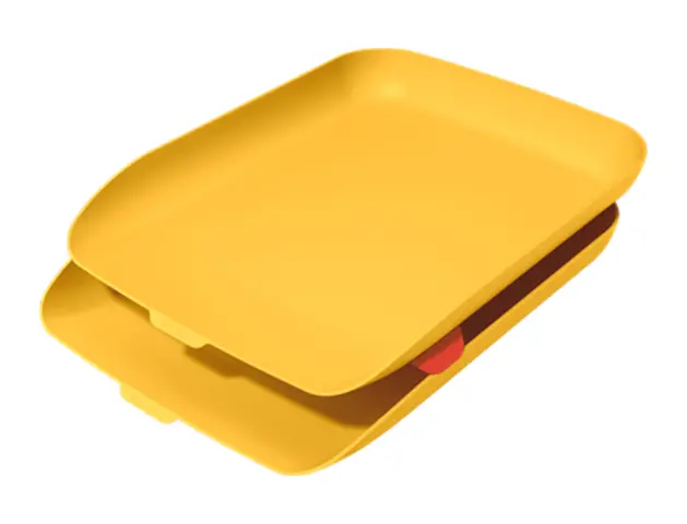 Imagen Bandeja sobremesa plastico leitz cosy set de 2 unidades amarillo 274x81x407 mm