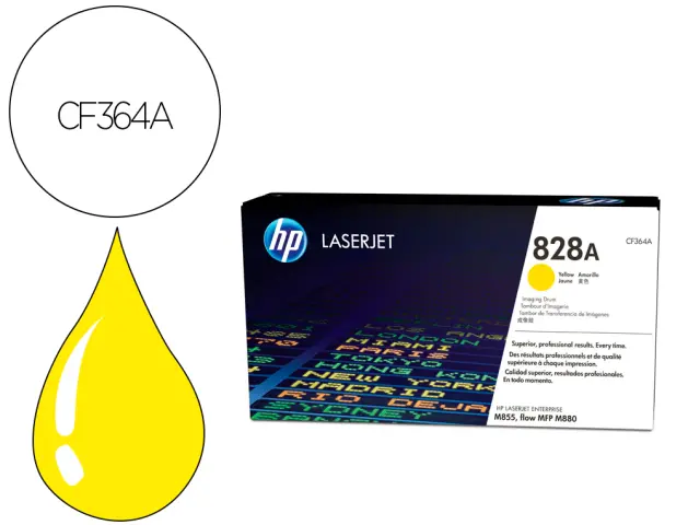 Imagen Tambor hp 828a laserjet m850 series / m880 amarillo 30000 paginas