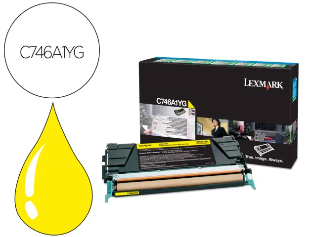 Imagen Toner lexmark laser c746a1yg c746 / c748 amarillo 7000 paginas