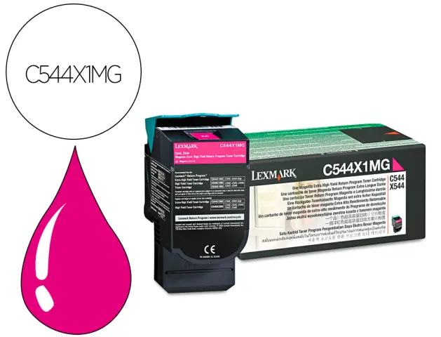 Imagen Toner lexmark laser c544 / x544 c544x1mg magenta 4000 paginas