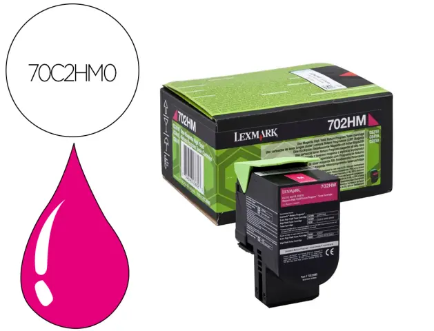 Imagen Toner lexmark laser 70c2hm0 cs310 / 410 magenta 3000 paginas