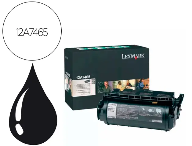 Imagen Toner lexmark laser t632 / t634 / x630 / x632 12a7465 negro alta capacidad 32000 paginas