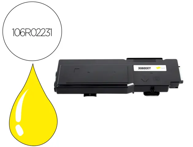 Imagen Tinta solida xerox phaser 6600 workcentre / 6605 amarillo 6000 paginas