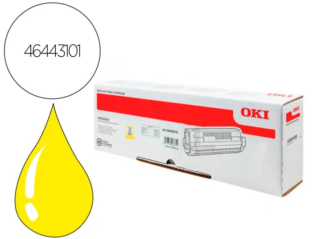 Imagen Toner oki laser 46443101 c833 / c843 amarillo 10000 paginas