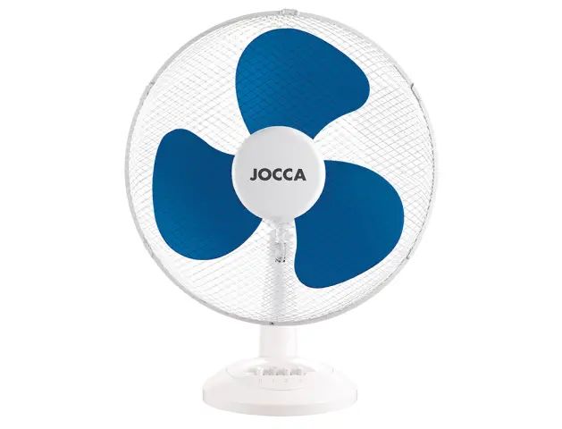 Imagen Ventilador de sobremesa jocca 3 velocidades 40 w sistema oscilacion y cabezal basculante diametro 300 mm