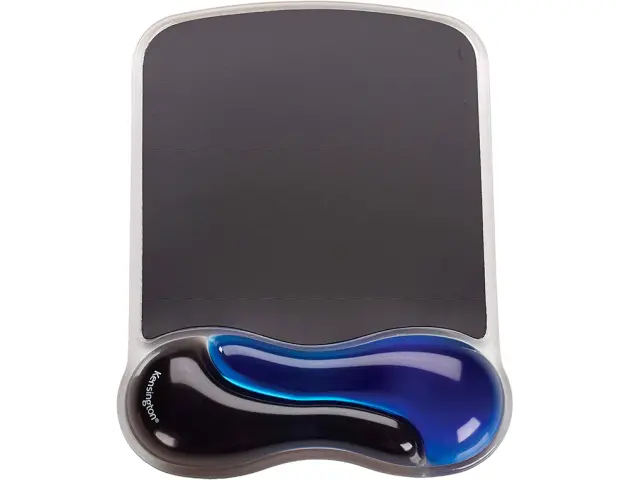 Imagen Alfombrilla para raton kensington duo gel con reposamuecas color negro/azul 240x182x25 mm
