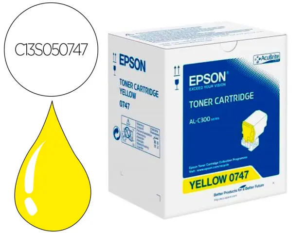 Imagen Toner epson c13s050747 amarillo 8 800 paginas