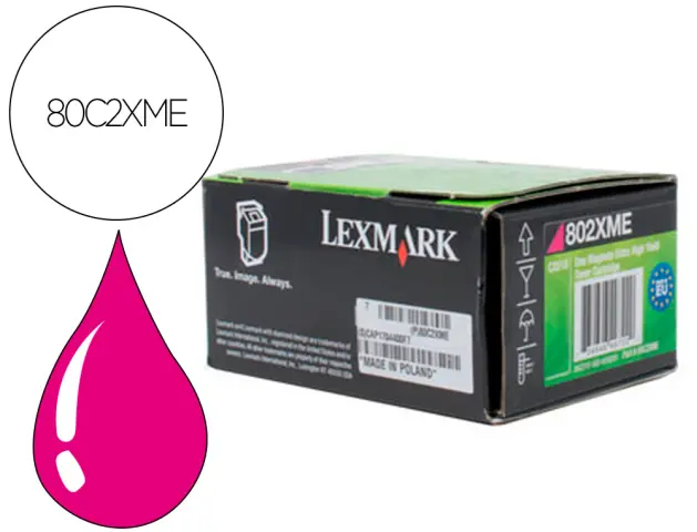 Imagen Toner laser lexmark 80c2xme magenta 4000 paginas