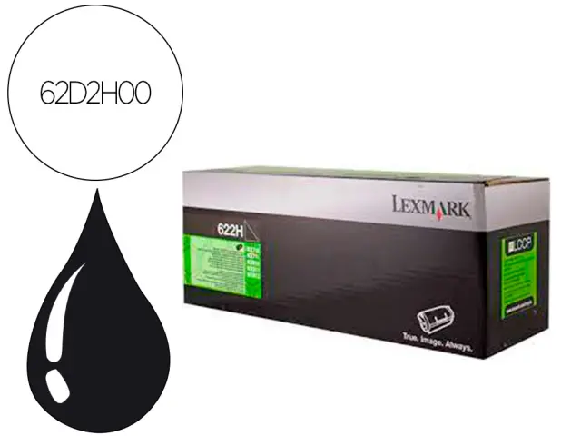 Imagen Toner laser lexmark 622h negro