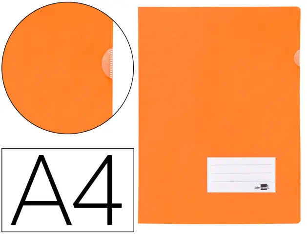 Imagen Carpeta liderpapel dossier a4 u ero naranja fluor opaco