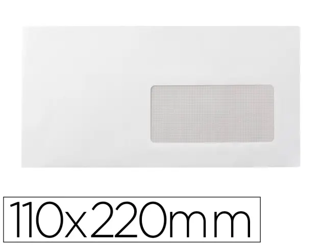 Imagen Sobre liderpapel n 3 blanco din americano ventana derecha 110x220 mm tira de silicona paquete de 25 unidades