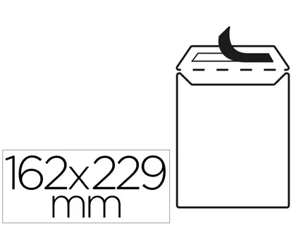 Imagen Sobre liderpapel bolsa n 16 blanco c5 162x229 mm tira de silicona paquete de 25 unidades