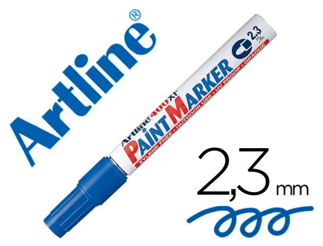 Imagen Rotulador artline marcador permanente ek-400 xf azul -punta redonda 2.3 mm -metal caucho y plastico