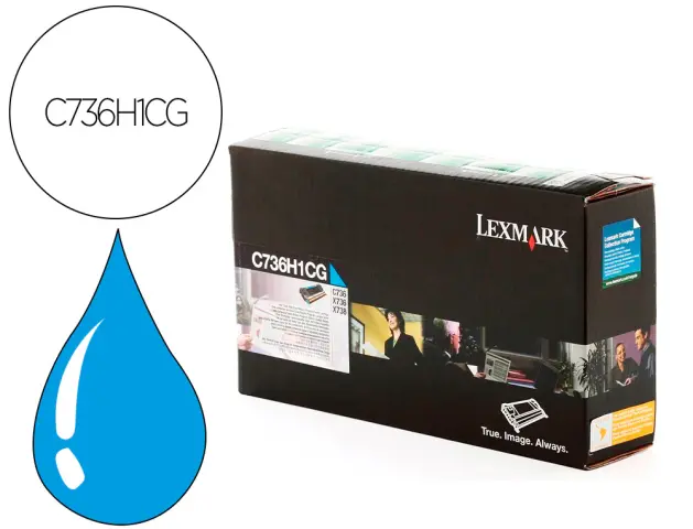 Imagen Toner laser lexmark c736h1cg 10000 paginas